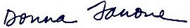 chairman Donna Tanoue's signature