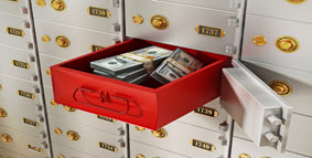 Safe Deposit Box with Cash in it
