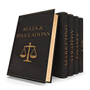 Picture of books titled Rules and Regulations.