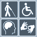 Symbols of Accessibilities or disabled icons set