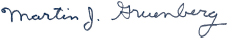 Martin J. Gruenberg signature