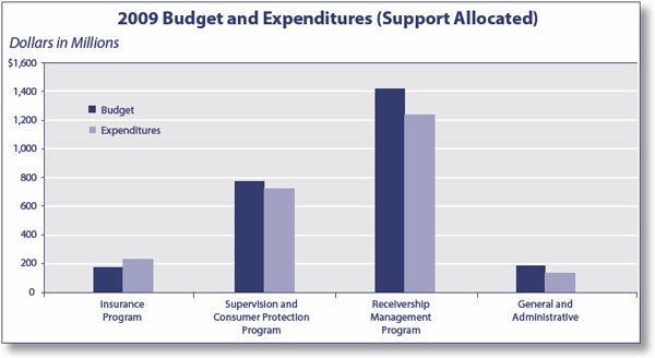 2009 Budget and Expenditures (Support Allocated)