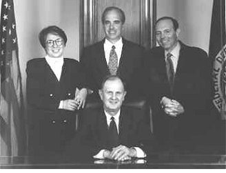 FDIC Board of Dirctors: (seated) Andrew C. Hove, Jr., (standing l-r) Ellen S. Seidman, Joseph H. Neely, Eugene A. Ludwig