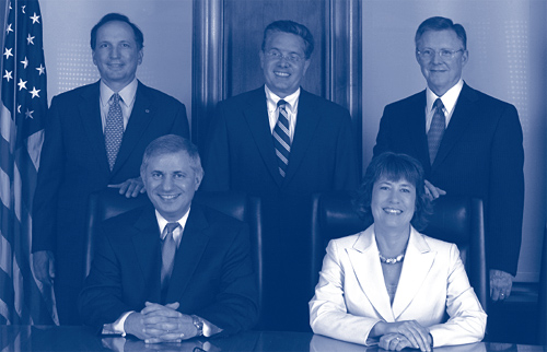 Martin J. Gruenberg, Sheila C. Bair, Chairman (seated), John C. Dugan, Thomas J. Curry, and John M. Reich (standing, left to right)