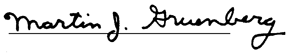 Martin J. Gruenberg's signature