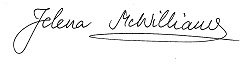 Signature for Jelena McWilliams