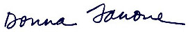 Signature: Donna Tanoue
