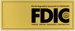 Image of FDIC $100,000 Deposit Insurance Limit Sign