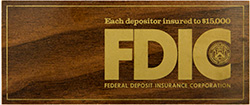 Image of FDIC $15,000 Deposit Insurance Limit Sign