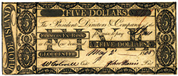 Image of Farmers Exchange Bank of Gloucester bank note.