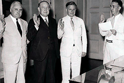 The first Board of Directors of the FDIC were sworn in at the Treasury Department, Washington, DC, on September 11, 1933
