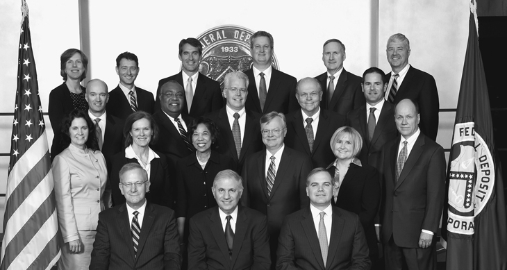 Picture of FDIC Senior Leaders, listing of individuals below.