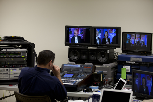 Image: Behind the scenes at the FDIC's Overcoming Obstacles to Small Business Lending Forum.