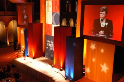 Cokie Roberts, ABC News political commentator and Master of Ceremonies, welcomes the audience to the awards ceremony. 