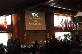 The FDIC unveiled a new educational video for bankers called "A New Opportunity: The Unbanked." (Photo: James Kegley)