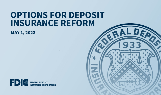 Cover of the Options for Deposit Insurance Reform report