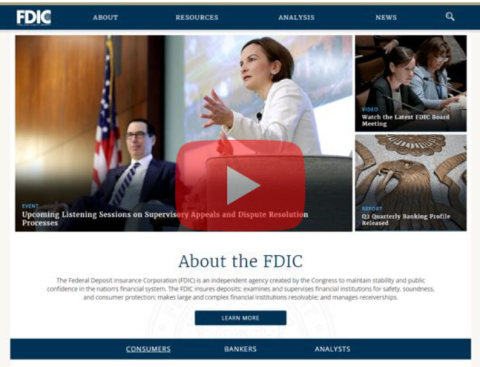 FDIC Unveils Redesigned Website