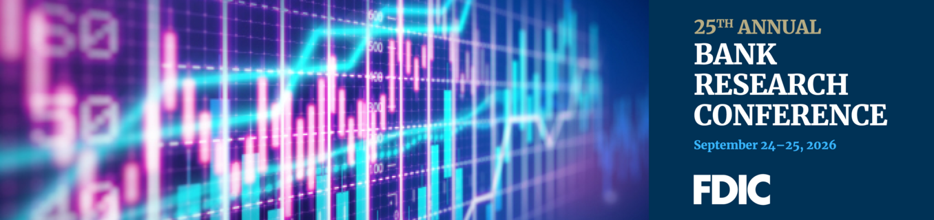 Banner for 25th annual bank research conference September 24-25 2026 hosted by the FDIC